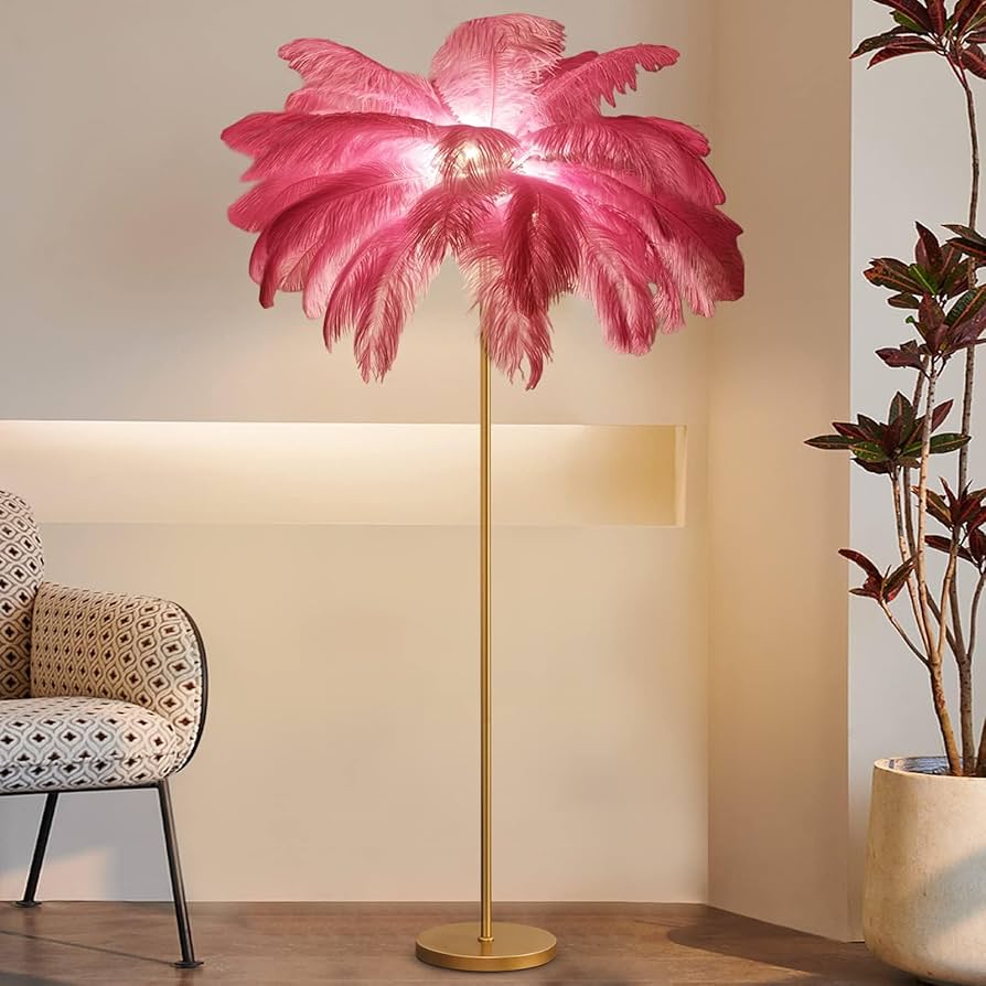 (LED電球おまけ)　ガチョウ羽　北欧風　スタンドランプ LED電球おまけ) ガチョウ羽 北欧風 スタンドランプ